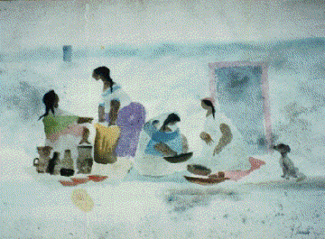 MARKET SCENE III Jim Tanaka Water Color