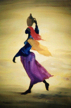 Jim Tanaka Water Color MOROCCAN WOMAN