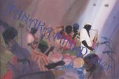 "Spotlight" (8 1/2" X 5 1/2") Art/Jim Tanaka Jazz Series # 